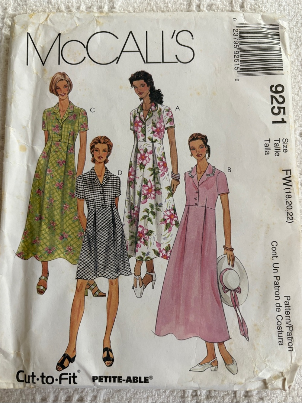 McCall’s Pattern 9251 FW for Misses’ Dresses